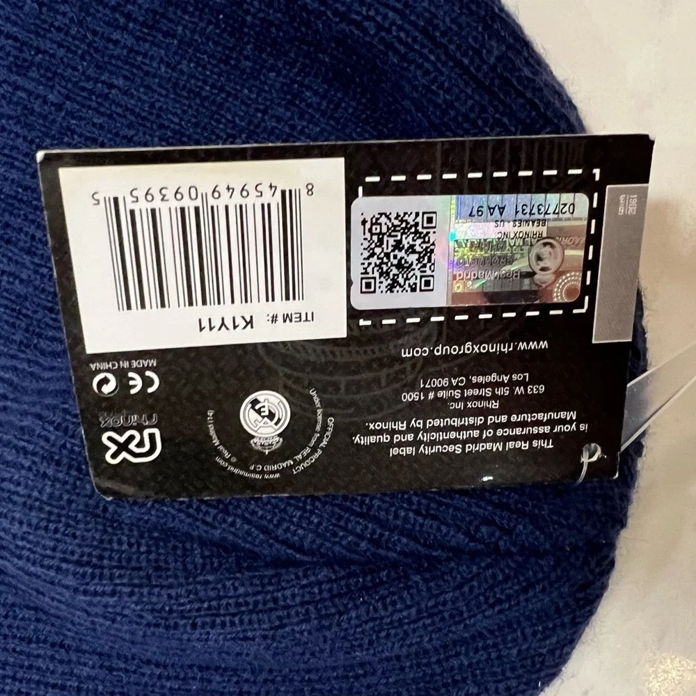 Real Madrid Blue and Yellow Knit Hats